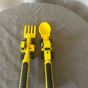 Construction tractor fork and spoon